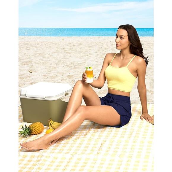 NWT New G Gradual Womens XL Navy High Waisted Drawstring Waist Lined Swim Shorts - Picture 6 of 6